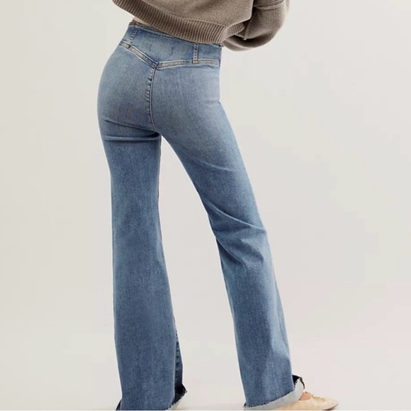 Free People CRVY Wild Honey Denim- High Tide - Picture 6 of 7